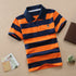 Color Striped Design Short Sleeve Kids Summer Shirts childrensterritory