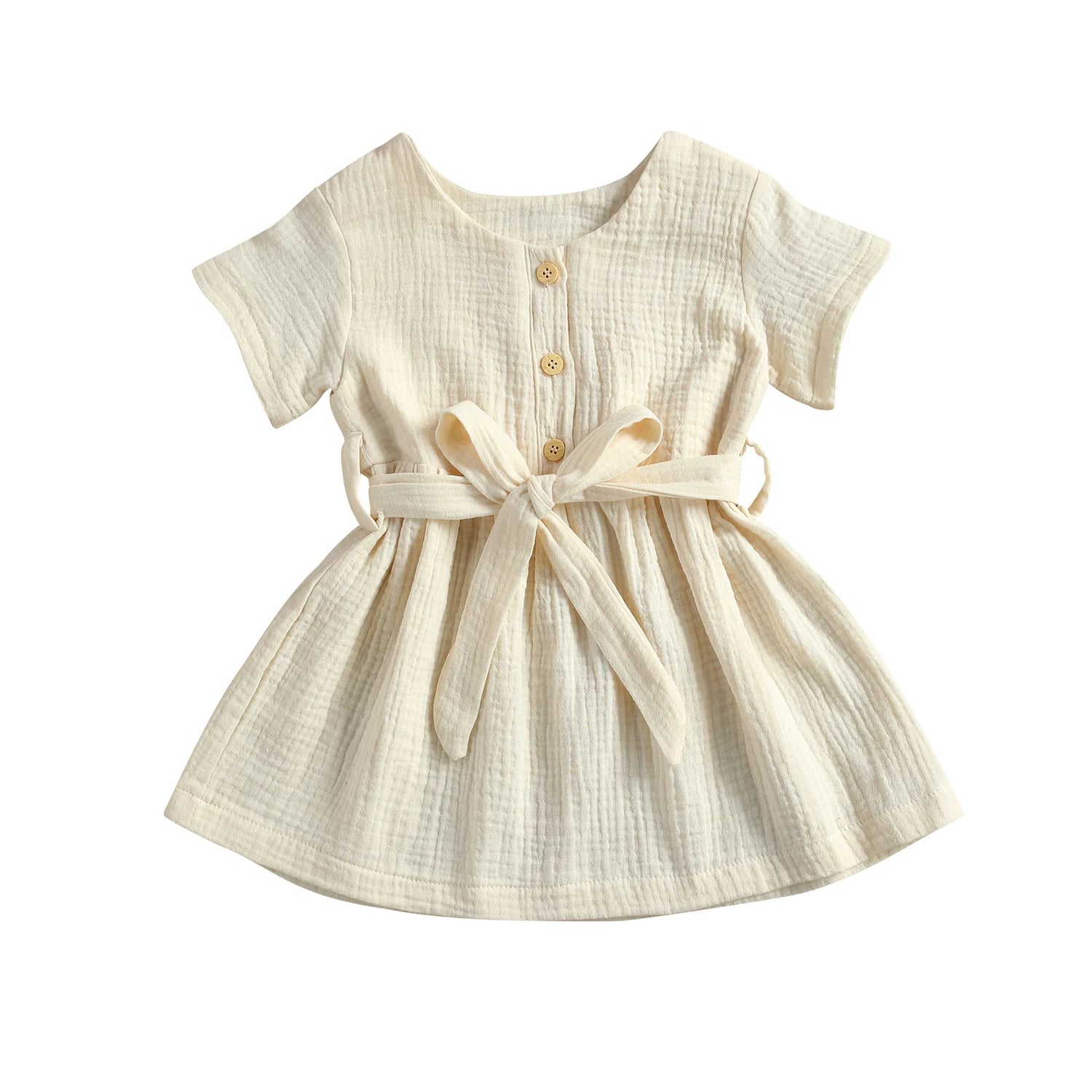 Casual High Waist A-line Dress for Toddler Girl