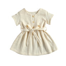 Casual High Waist A-line Dress for Toddler Girl