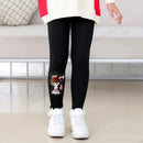 Cartoon Girl Pattern Winter Thick Warm Fleeced Pants For Girls childrensterritory