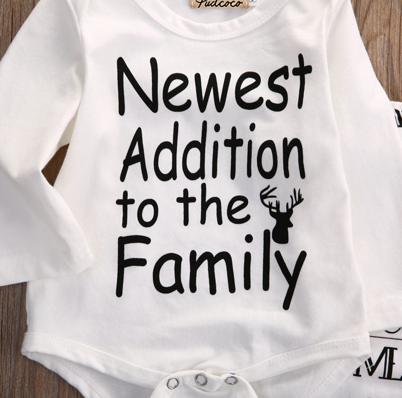 Newborn Baby Boy Letter Print 3 Piece Clothes Set childrensterritory