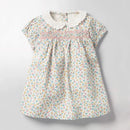 Girls Half Sleeves Floral Printed Casual Summer Dresses childrensterritory