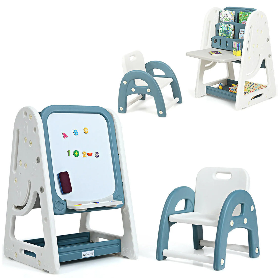Adjustable 2in1 Kids Art Easel Desk Chair Set childrensterritory