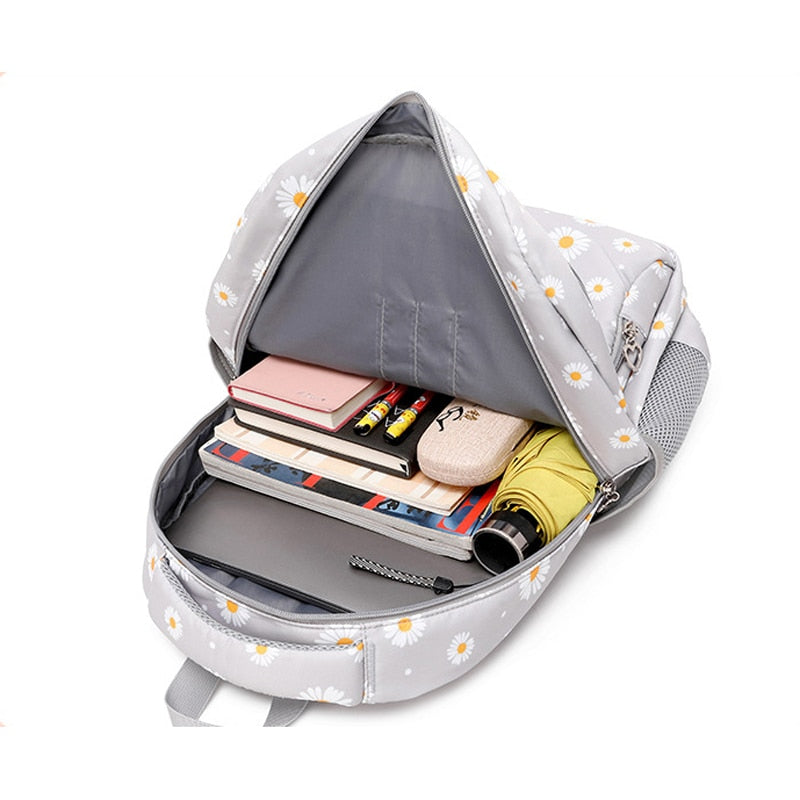 Floral Print 3 Pcs/Set School Backpack for Kids/Teen Girls childrensterritory