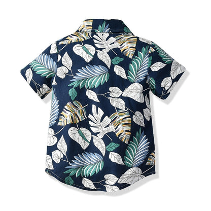 Toddler Boy Floral Bowtie Shirt + Shorts Gentleman Clothing Set childrensterritory