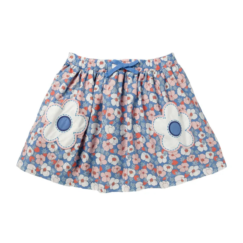 Little Girls Unicorn and Rainbow Design Denim Skirt childrensterritory