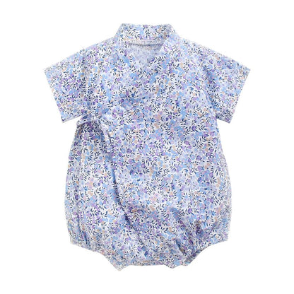 Baby Boys Girls Floral Cotton Bodysuits for Summer childrensterritory