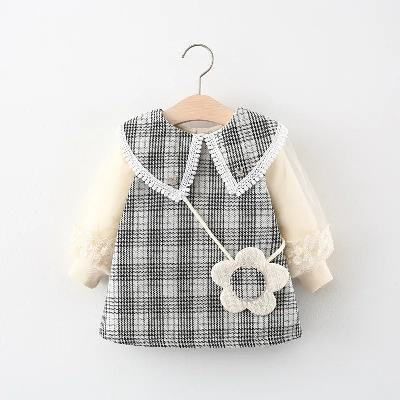 Baby Girls' Collar Design Elegant Dresses