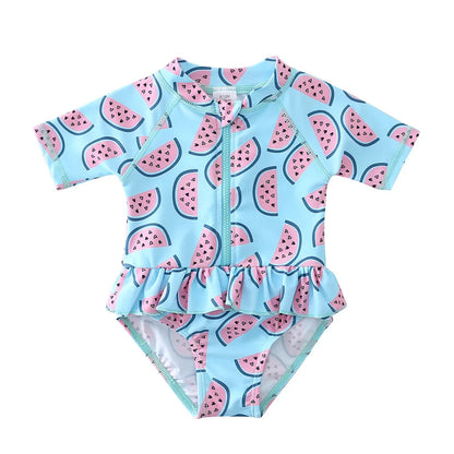 Toddler/Baby Girl Ruffle Printed One Piece Swimsuits
