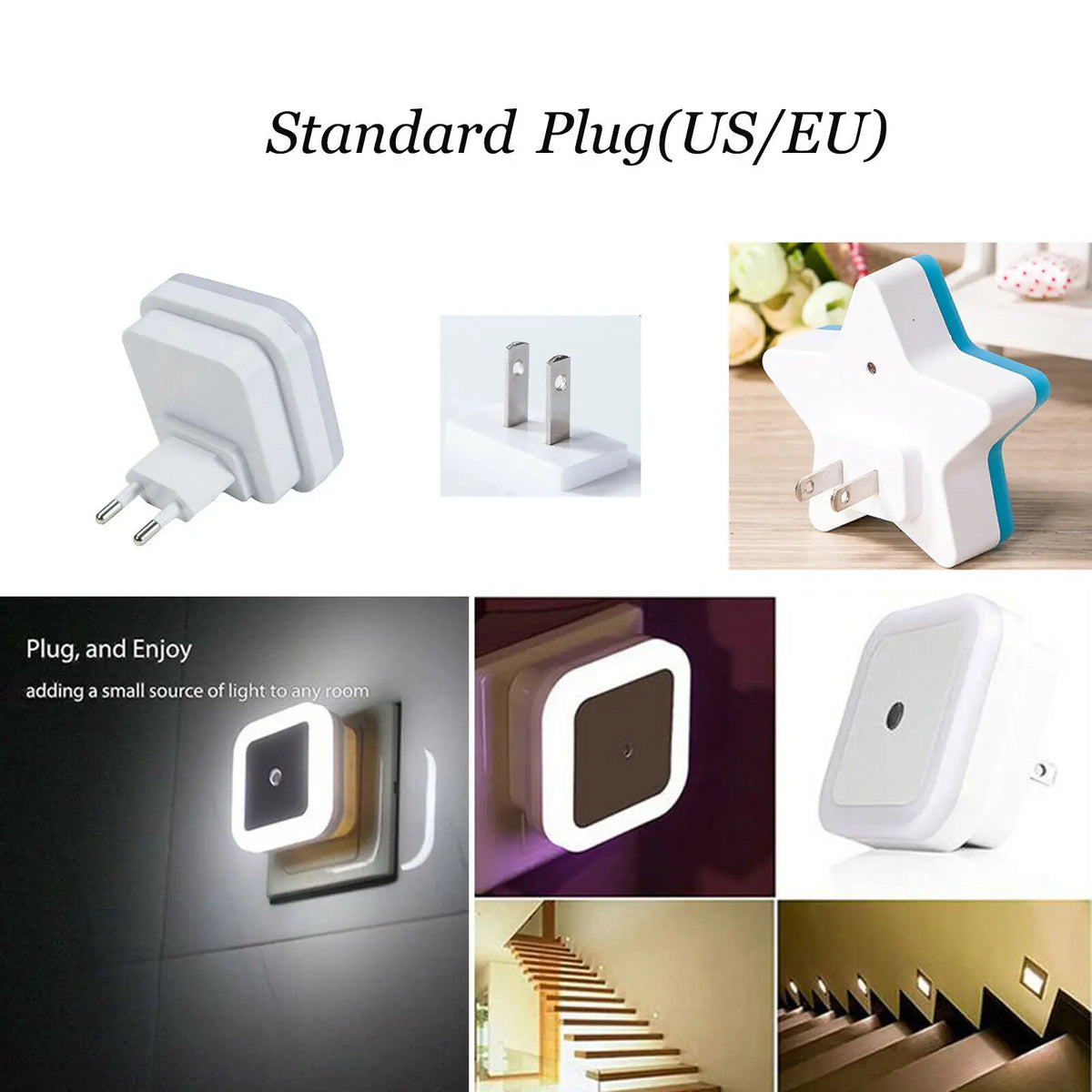 Mini Dusk to Dawn Sensor Wall Nights Lamp for Bedroom
