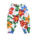 Baby Girl Floral Print Cotton Pants in Holiday Style childrensterritory