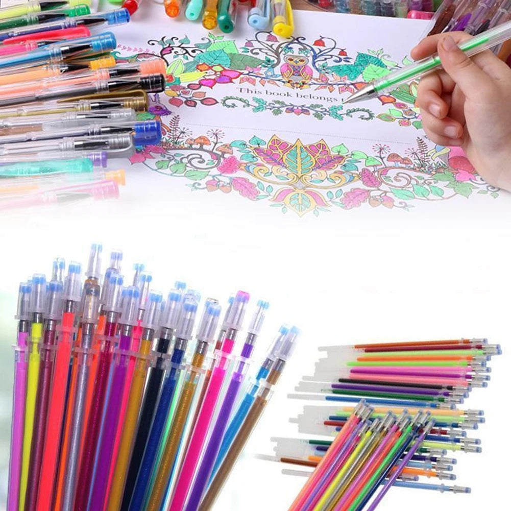 1 Set of 2/24/36/48 Glitter Gel Pen Refills for Kids childrensterritory