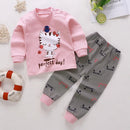Kids Cartoon Print Long-Sleeved Clothing Set childrensterritory