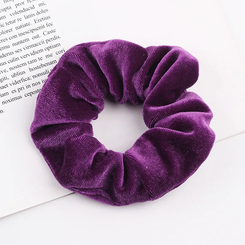 Velvet Scrunchie Hairband For Girls