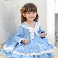 Kids Girls Spanish Bow-knot Vintage Princess Dress
