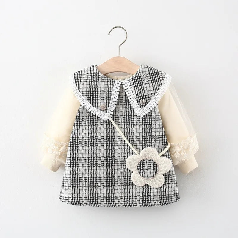Baby Girls' Collar Design Elegant Dresses