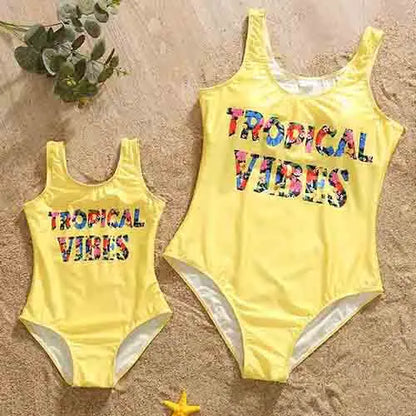 Matching Mommy And Me Designer Swimsuit Bikini Set