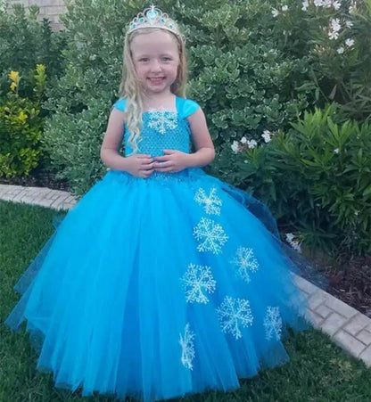 Party Dresses for Girls: Ball Gown Flower Design with Daisy Ribbons