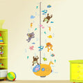 Cartoon Design Height Measure Wall Decals for Kids Room childrensterritory