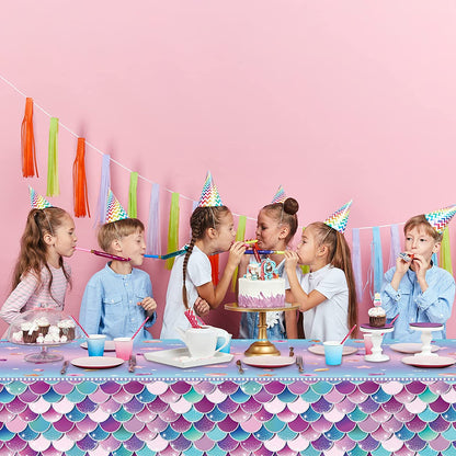Under The Sea Mermaid Theme Waterproof Tablecloth childrensterritory