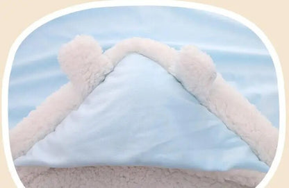 Warm Soft Baby Blanket and Swaddling Solid Bedding Set childrensterritory