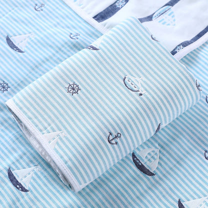 6 Layer Cotton Muslin Baby Blankets Carriage Quilt childrensterritory