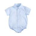 Plaid Cotton Baby Boys Short Sleeve Summer Bodysuit childrensterritory