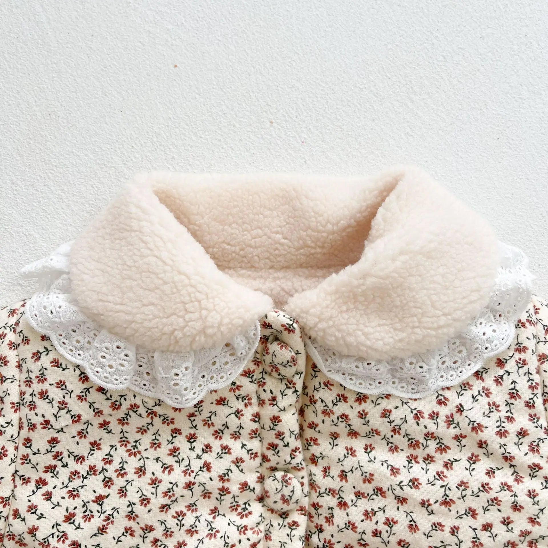 Baby Girls' Collar Design Fancy Winter Jackets