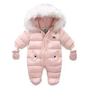 Baby Thick Warm Hooded Fleece Rompers Snowsuit childrensterritory