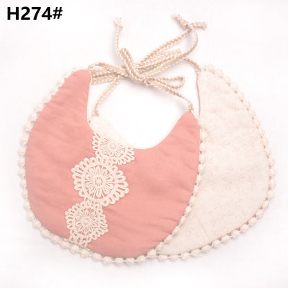 Baby Tassel Double-deck Bib | Cotton Linen Burp Cloths childrensterritory