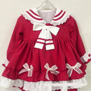 Kids Girls Spanish Bow-knot Vintage Princess Dress