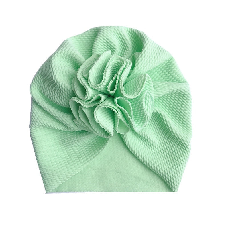 Baby Girl Donut Beanie Warm Flower Headwrap childrensterritory