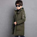 -30 Degree Waterproof Warm Down Hooded Coat for Teen Boys childrensterritory