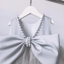 Little Girls Bridemaid Wedding Party Big Bow Princess Dress