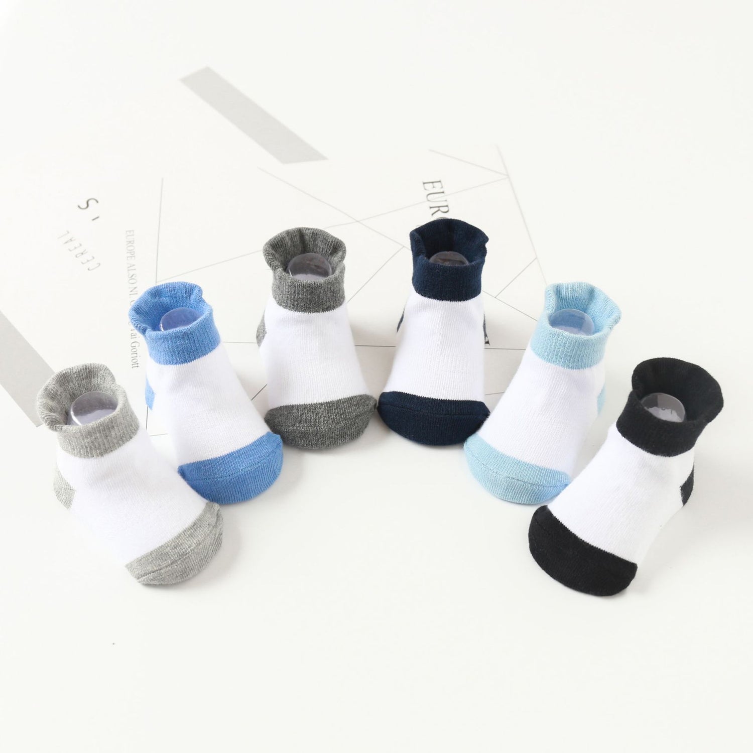 Baby/Kids 6 Pairs/lot Anti-slip Ankle Socks With Grip childrensterritory