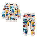 Kids Boys Cartoon Dinosaur Design Long Sleeve Tracksuit Sets childrensterritory