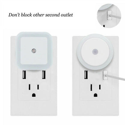 Mini Dusk to Dawn Sensor Wall Nights Lamp for Bedroom