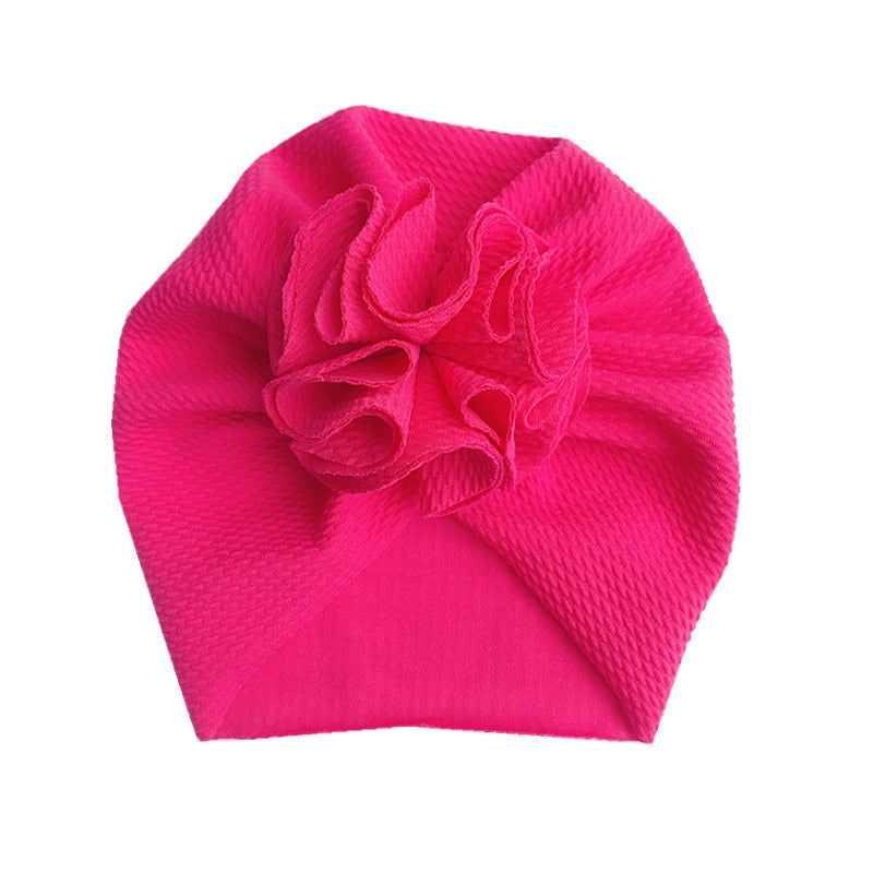 Baby Girl Donut Beanie Warm Flower Headwrap childrensterritory