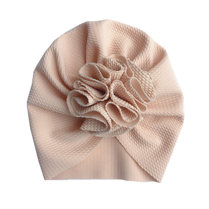 Baby Girl Donut Beanie Warm Flower Headwrap childrensterritory