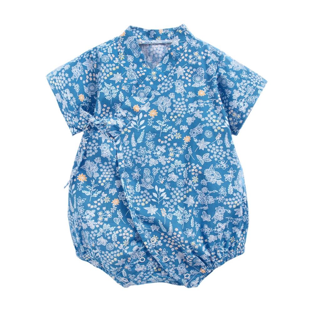 Baby Boys Girls Floral Cotton Bodysuits for Summer childrensterritory
