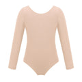 Kids Girls Long Sleeve Solid Color Ballet Leotards Bodysuit childrensterritory