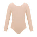 Kids Girls Long Sleeve Solid Color Ballet Leotards Bodysuit childrensterritory