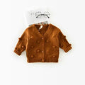 Toddler Girls Warm Knitted 3D Ball Sweater