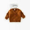 Toddler Girls Warm Knitted 3D Ball Sweater