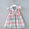 Kids Girls' Round Neck Embroidered Hollow Dress for Summer childrensterritory