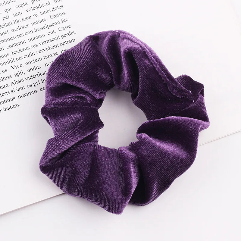 Velvet Scrunchie Hairband For Girls