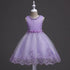 Sleeveless Flower design Lace Party Dresses For Girls childrensterritory