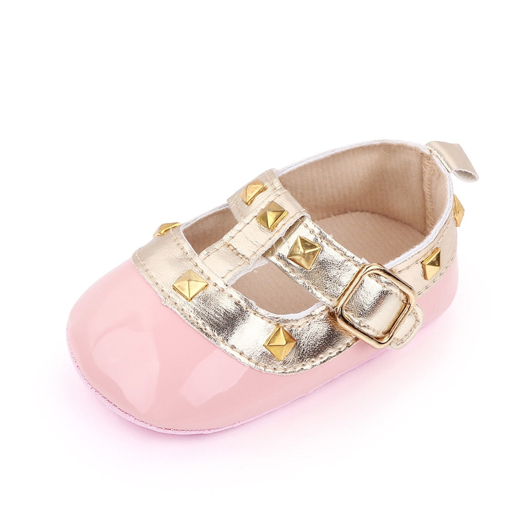 PU leather Baby Girls First Walkers Party Shoes childrensterritory