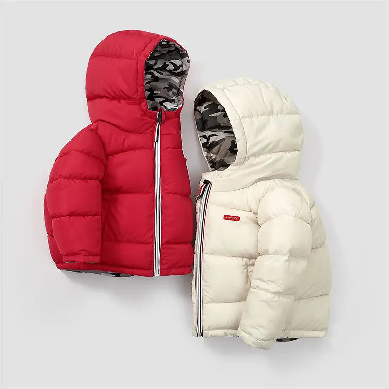 Kids' Stylish Long-Sleeved Winter Puffer Jacket childrensterritory