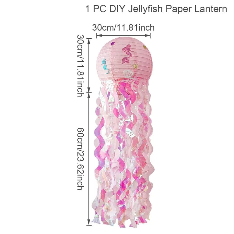 Mermaid-themed Kids Birthday Party Decorations and Tableware Set